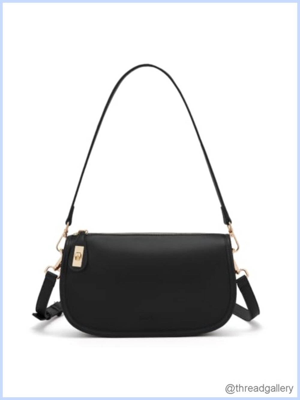 Clear Vegan Leather Crossbody Shoulder Bag Adjustable Strap Women
